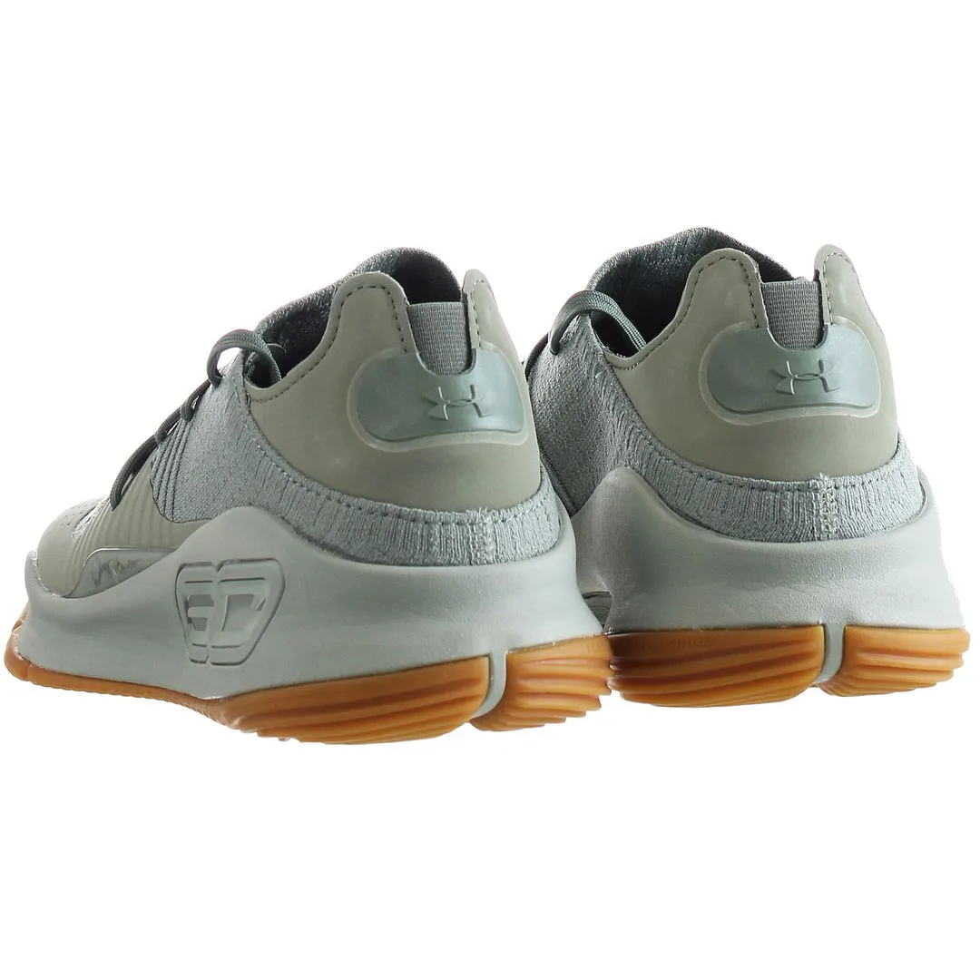 Under Armour Curry 4 Low Mens Green Basketball Shoes