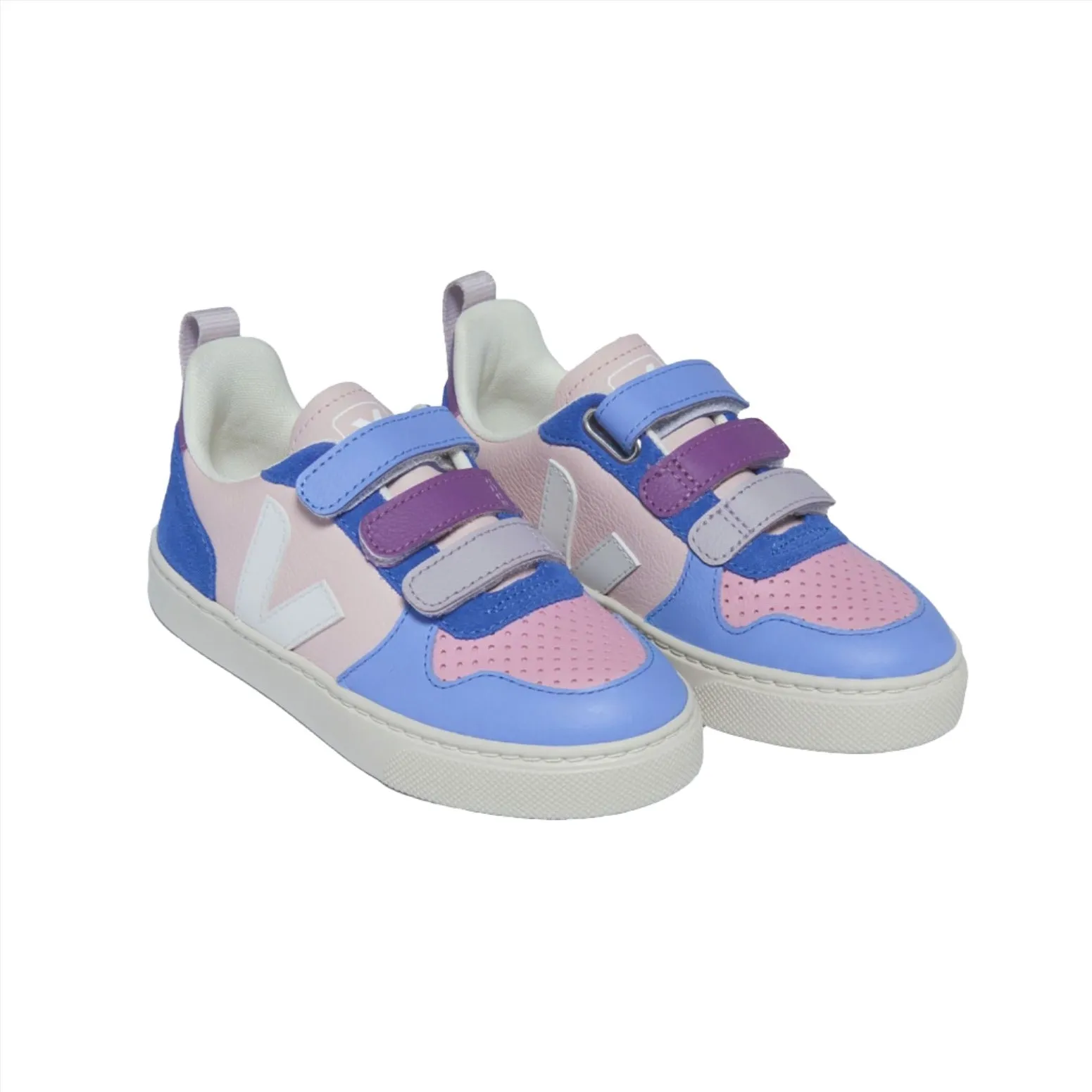 Veja Girl's V-20 Leather Petal White Trainers
