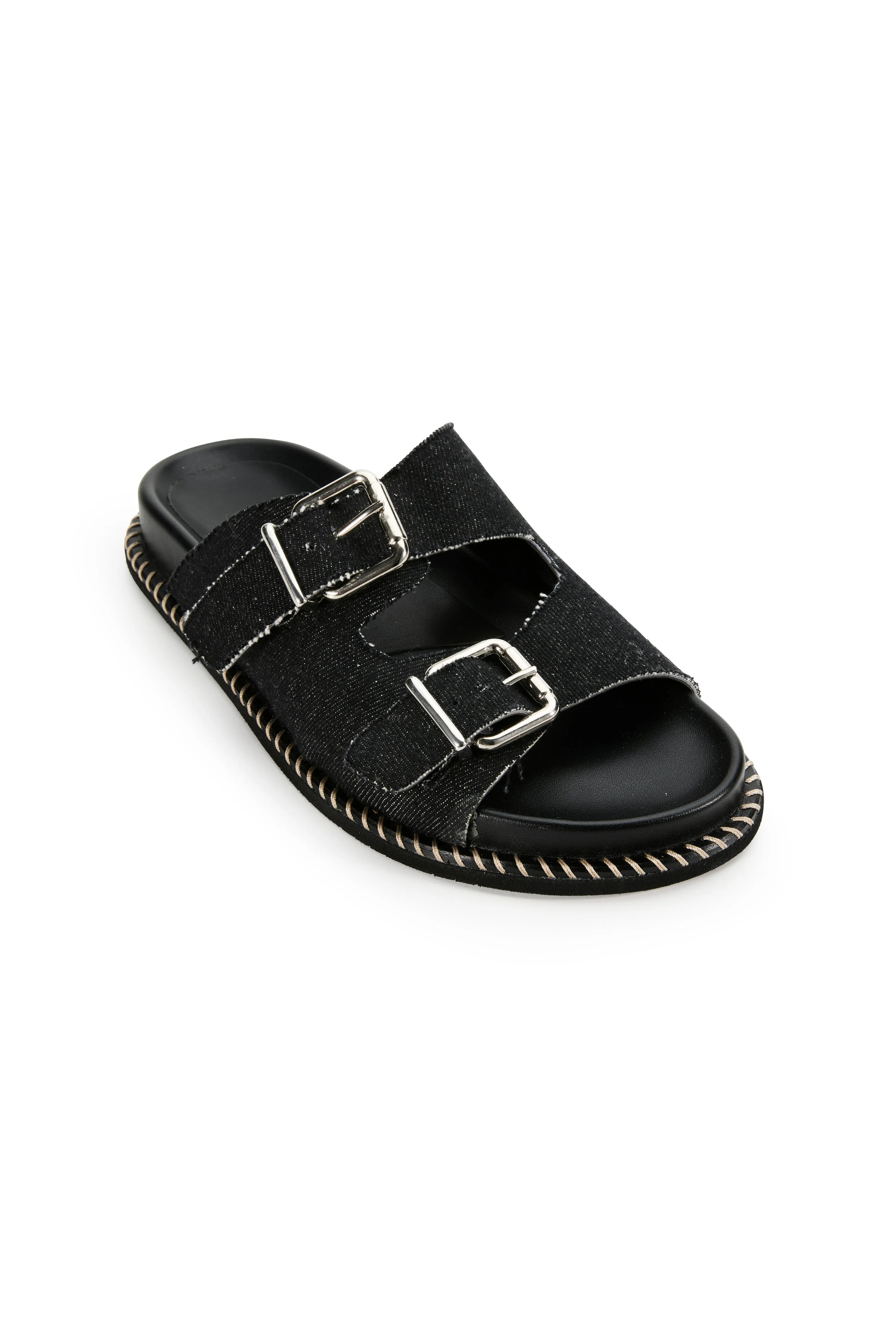 Venice Slide - Black Denim