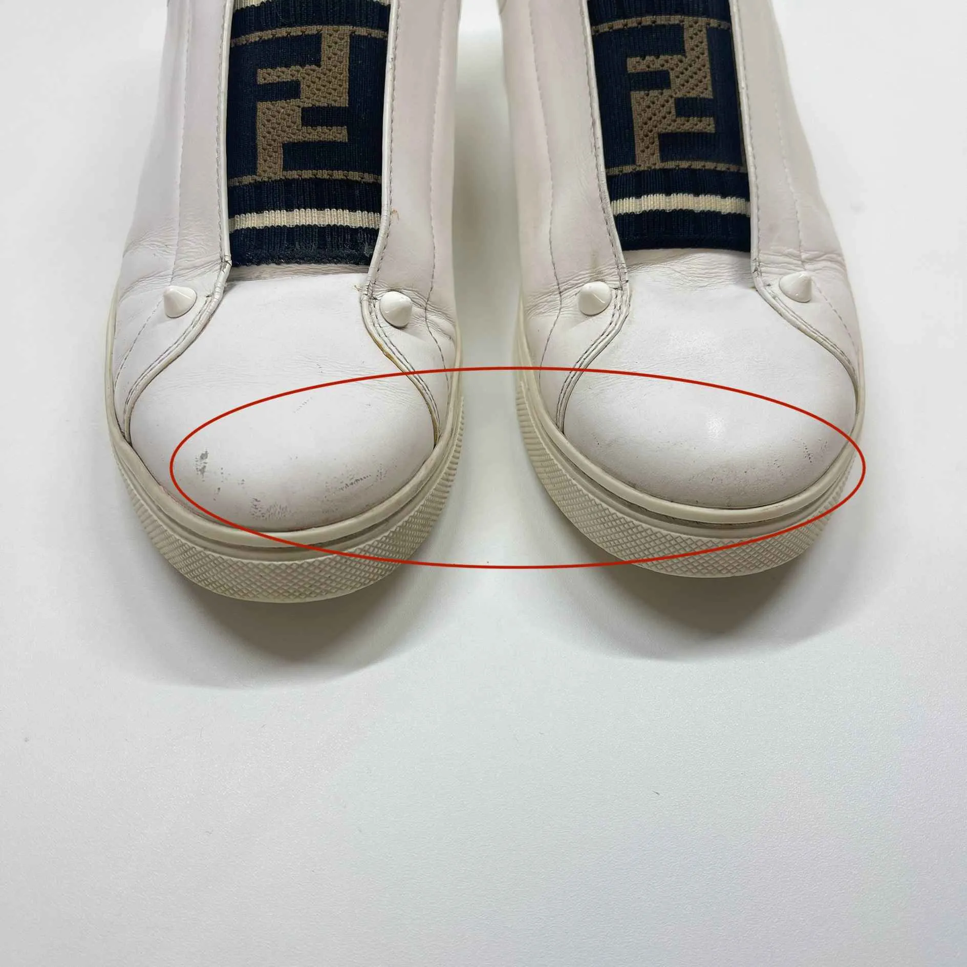 Women's Ff Logo Low Trainers White Size EU 38 / UK 5