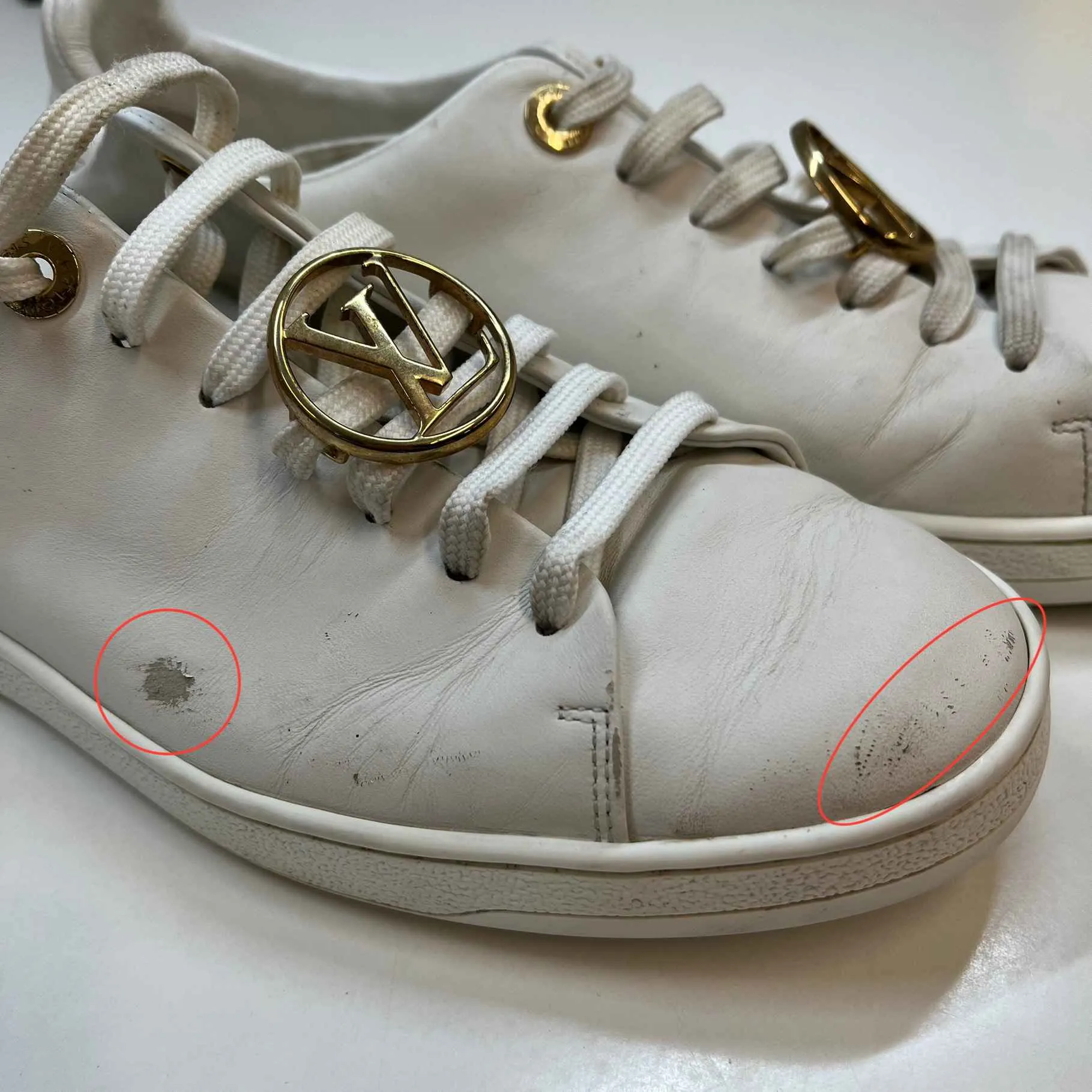Women's Frontrow Lv Logo Low Trainers White Size EU 37 / UK 4