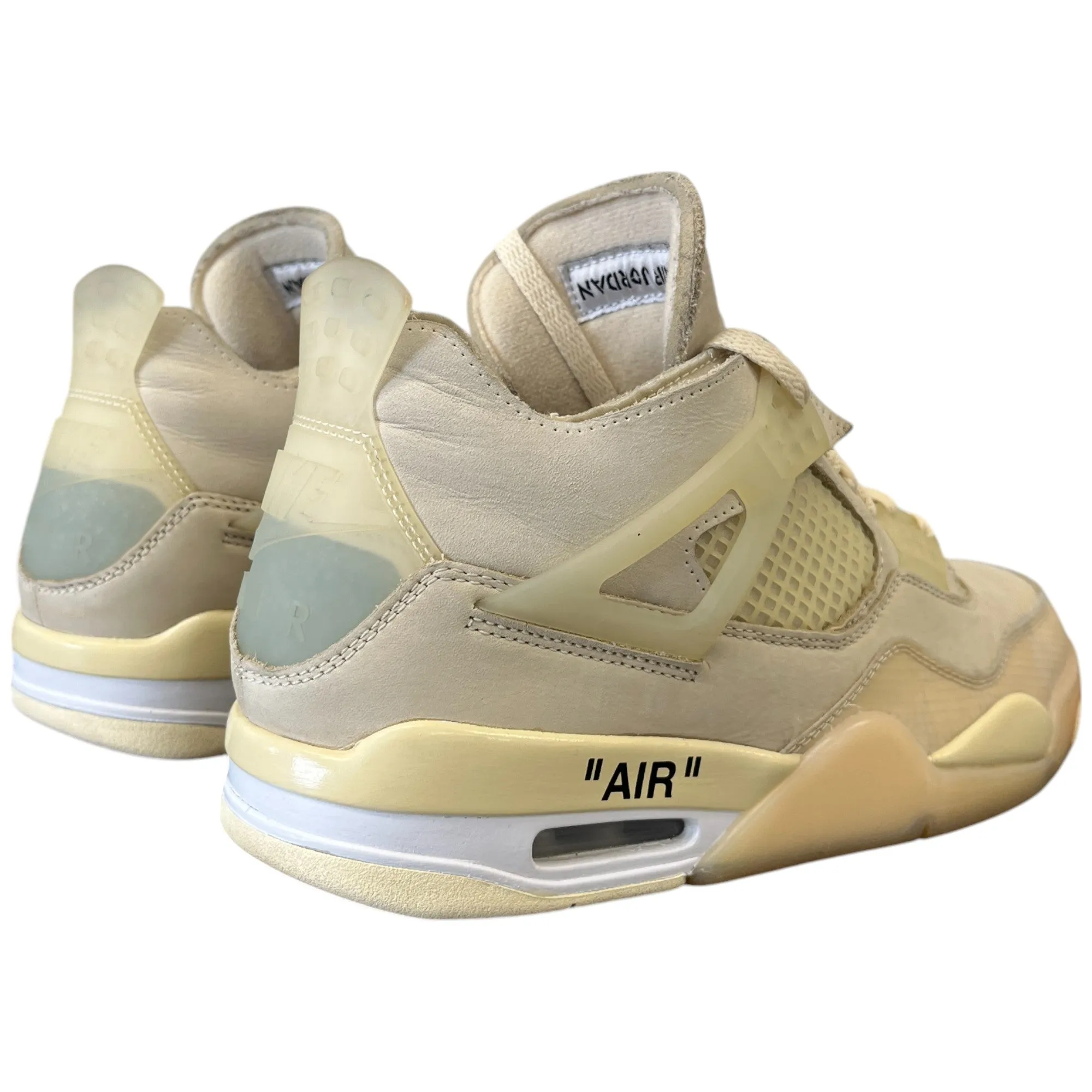 Women's Nike Jordan 4 X Off White "Sail" High Trainers Beige Size EU 41.5 / UK 8.5
