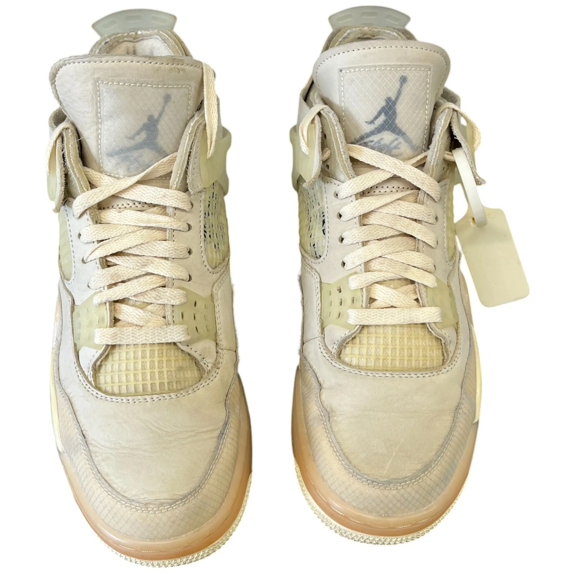 Women's Nike Jordan 4 X Off White "Sail" High Trainers Beige Size EU 41.5 / UK 8.5