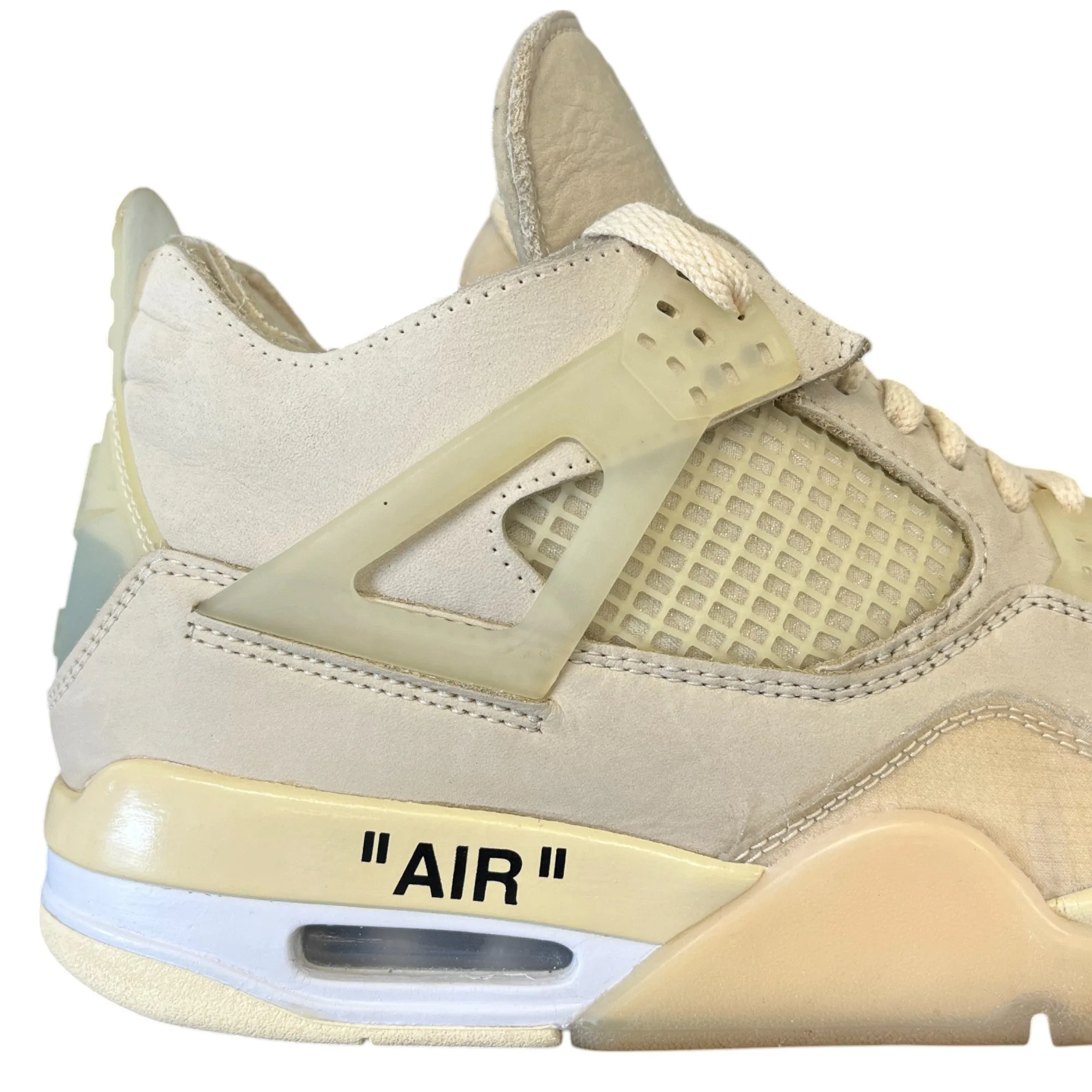 Women's Nike Jordan 4 X Off White "Sail" High Trainers Beige Size EU 41.5 / UK 8.5