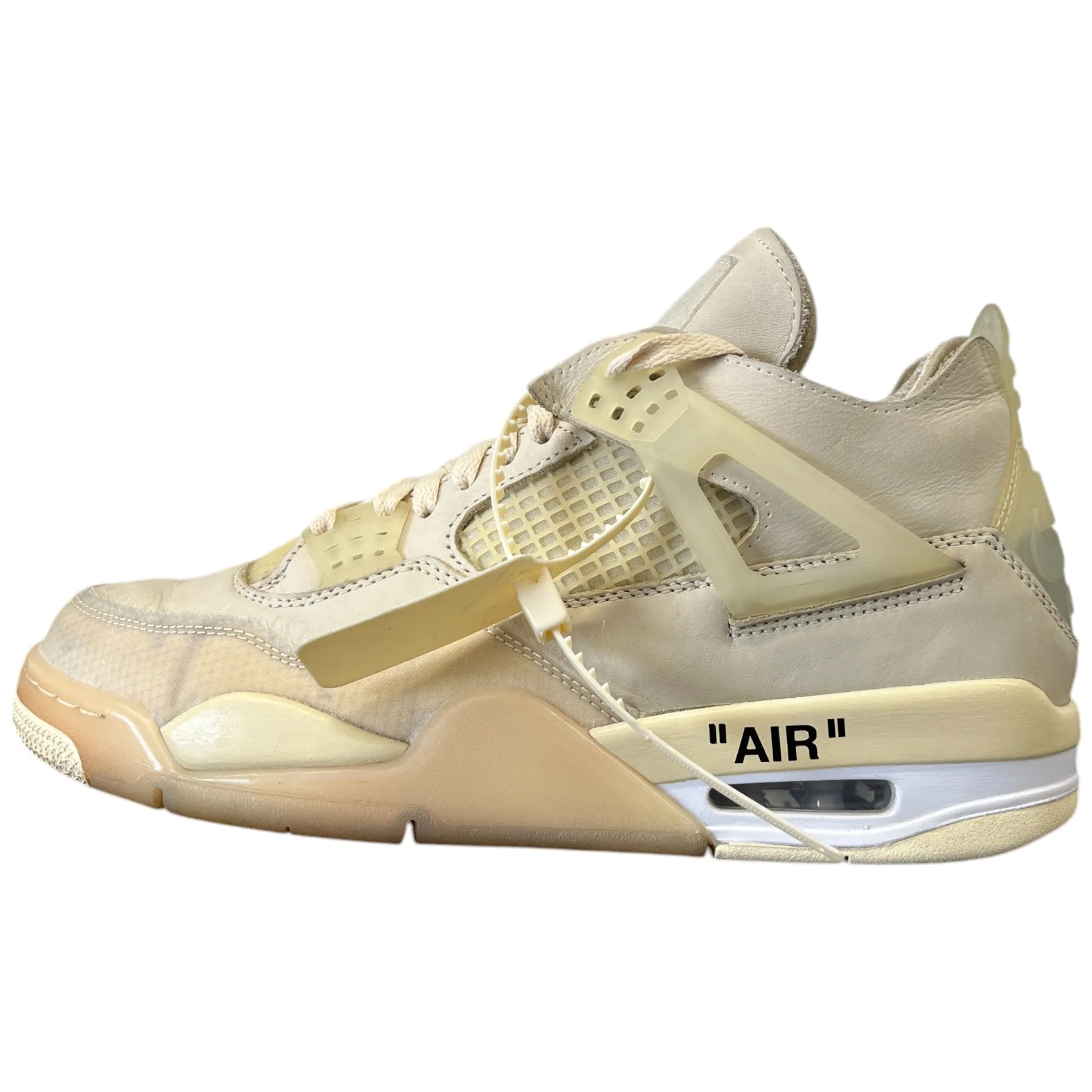 Women's Nike Jordan 4 X Off White "Sail" High Trainers Beige Size EU 41.5 / UK 8.5