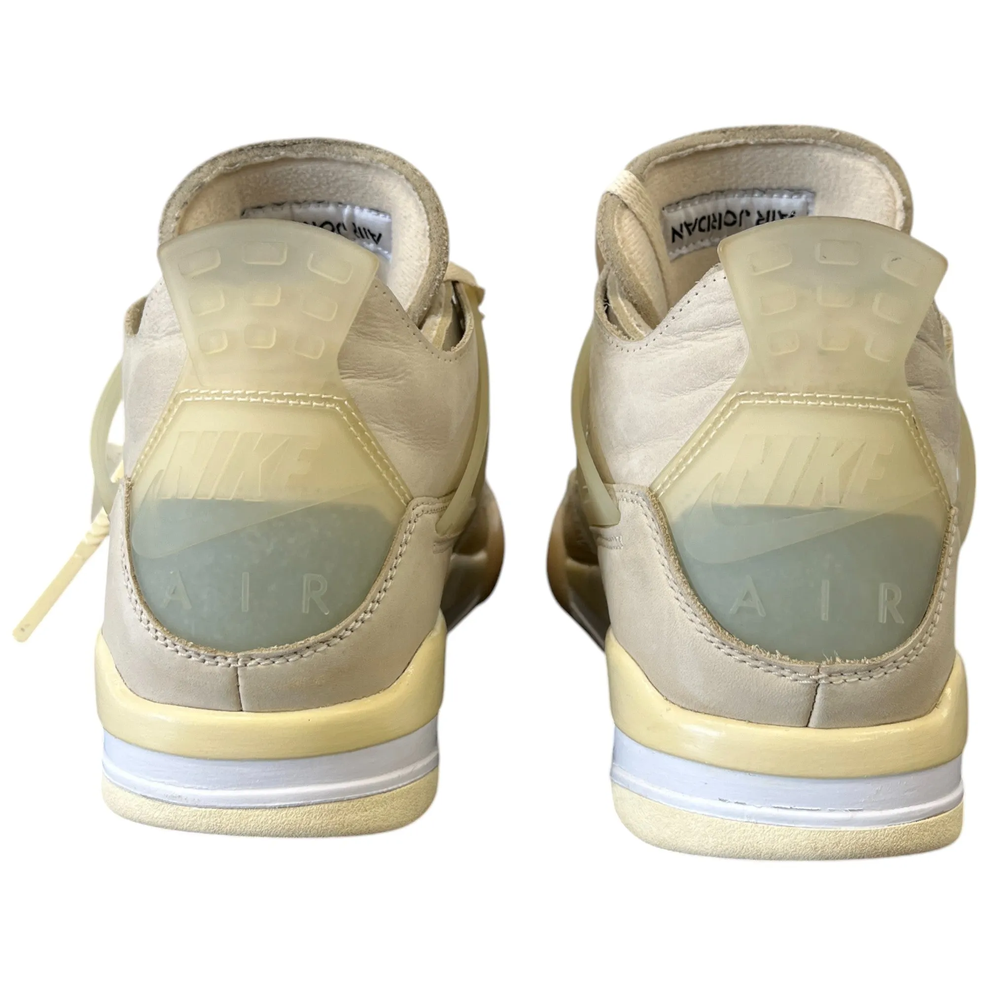 Women's Nike Jordan 4 X Off White "Sail" High Trainers Beige Size EU 41.5 / UK 8.5