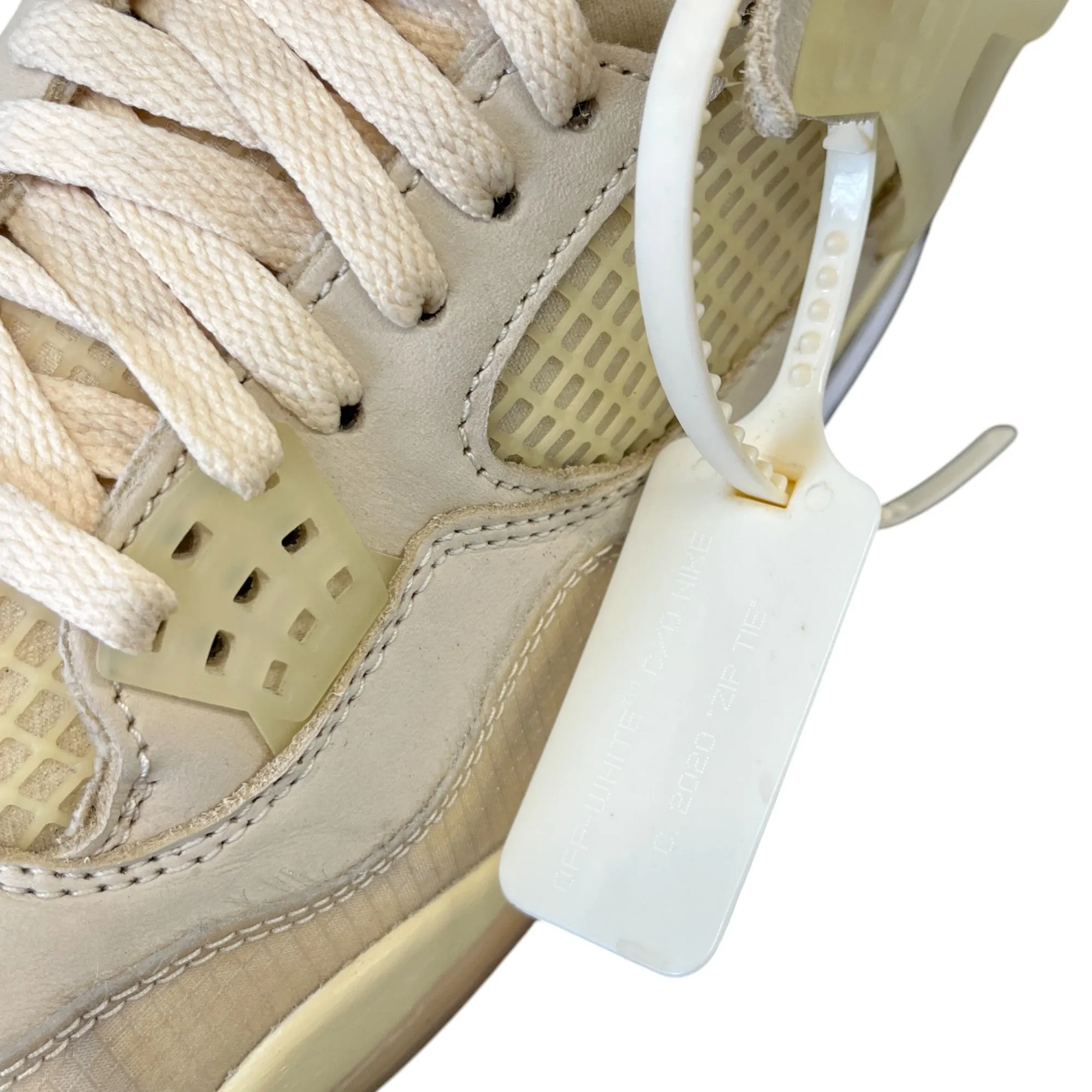 Women's Nike Jordan 4 X Off White "Sail" High Trainers Beige Size EU 41.5 / UK 8.5