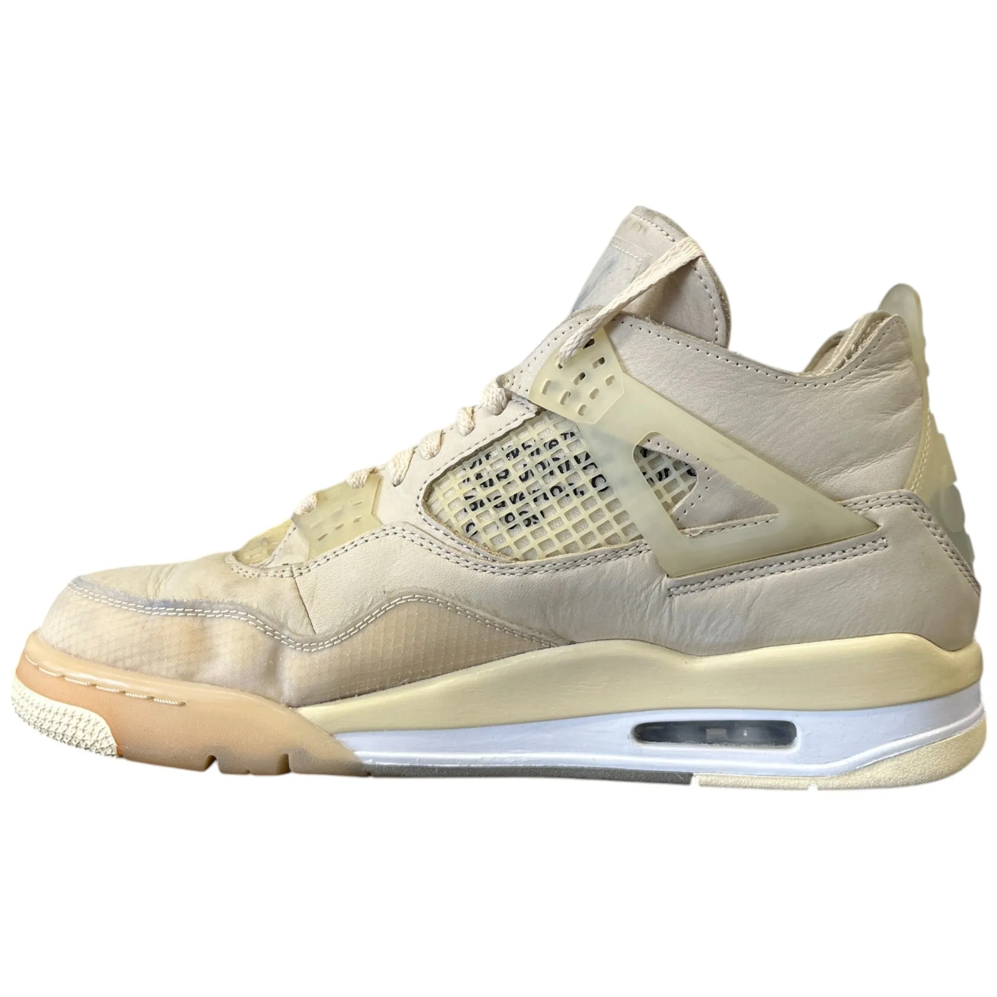 Women's Nike Jordan 4 X Off White "Sail" High Trainers Beige Size EU 41.5 / UK 8.5