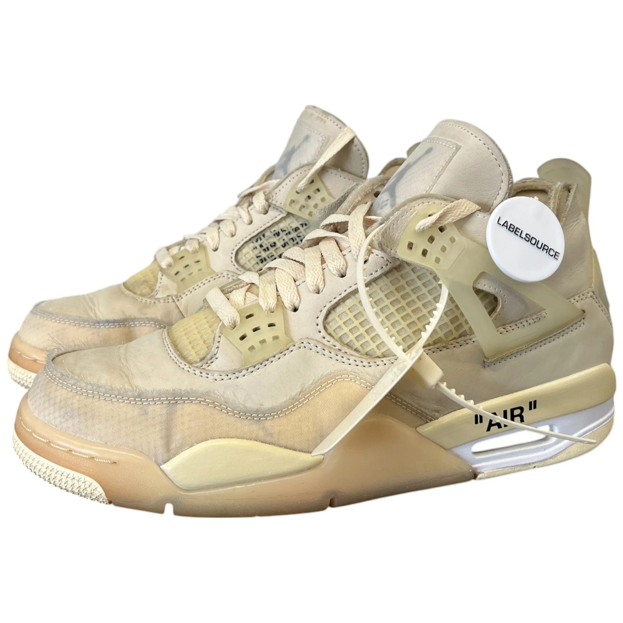 Women's Nike Jordan 4 X Off White "Sail" High Trainers Beige Size EU 41.5 / UK 8.5