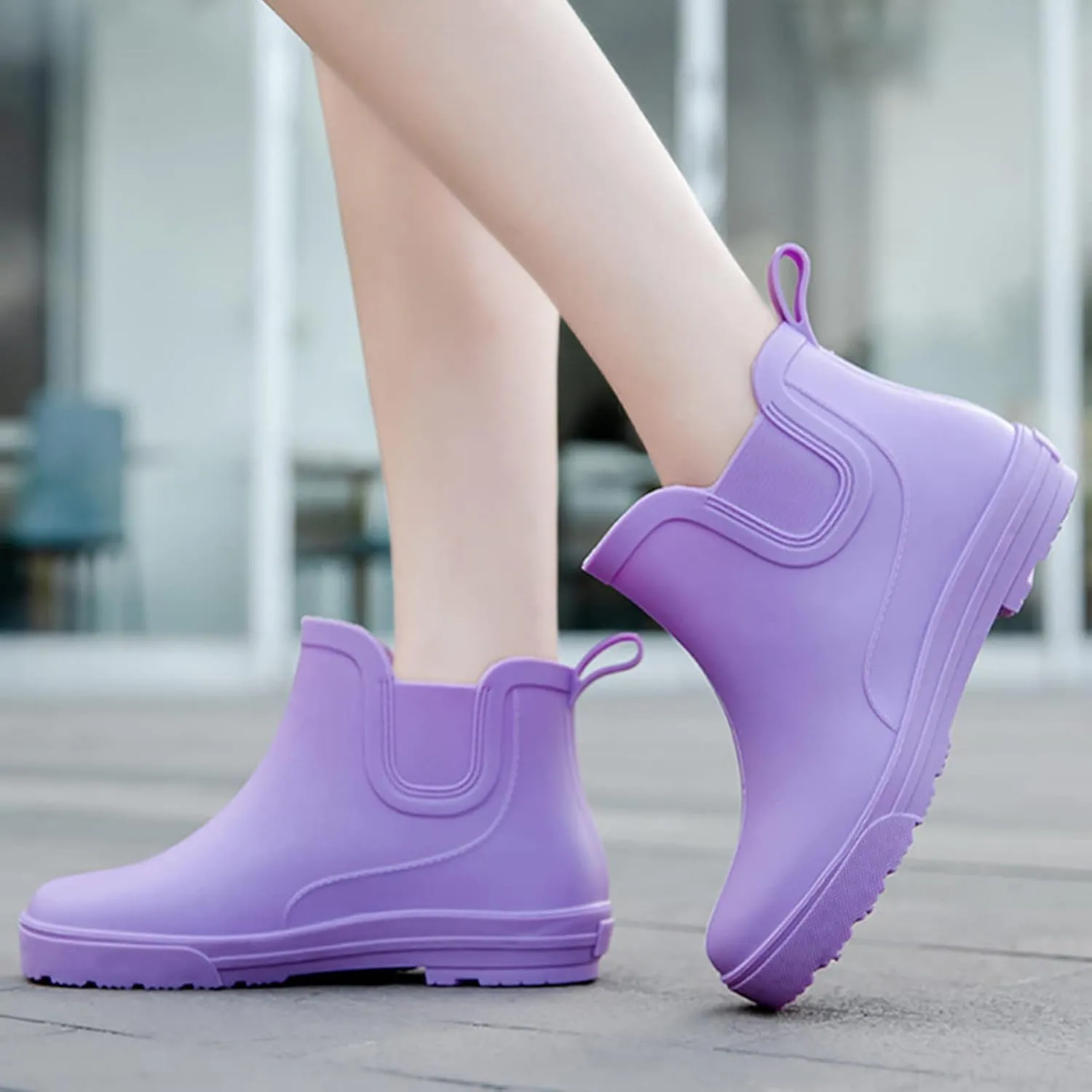 Womens Rain Boots Platform Mens Grounded Footwear Booties Black Slip On Barefoot Shoes Short Rain Boots for Women Waterproof Garden Shoes White Cowgirl Boots