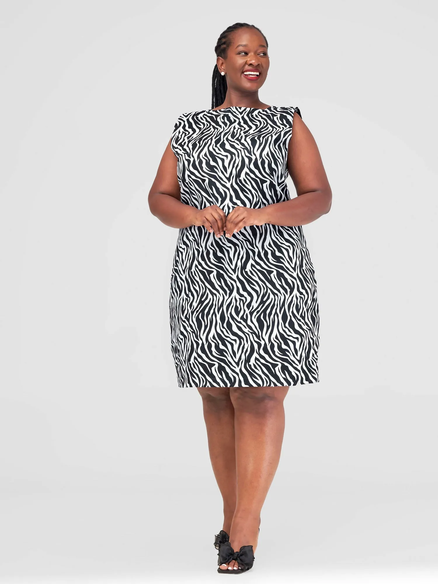 Zebra Dress - Black / White